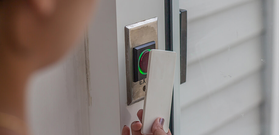 Control access with a security card
